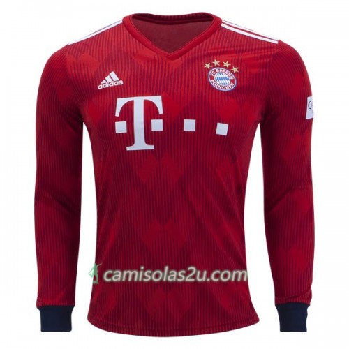 Camisolas de futebol FC Bayern München Equipamento Principal 2018/19 Manga Comprida Camisolas de futebol FC Bayern München Equipamento Principal 2018/19 Manga Comprida
